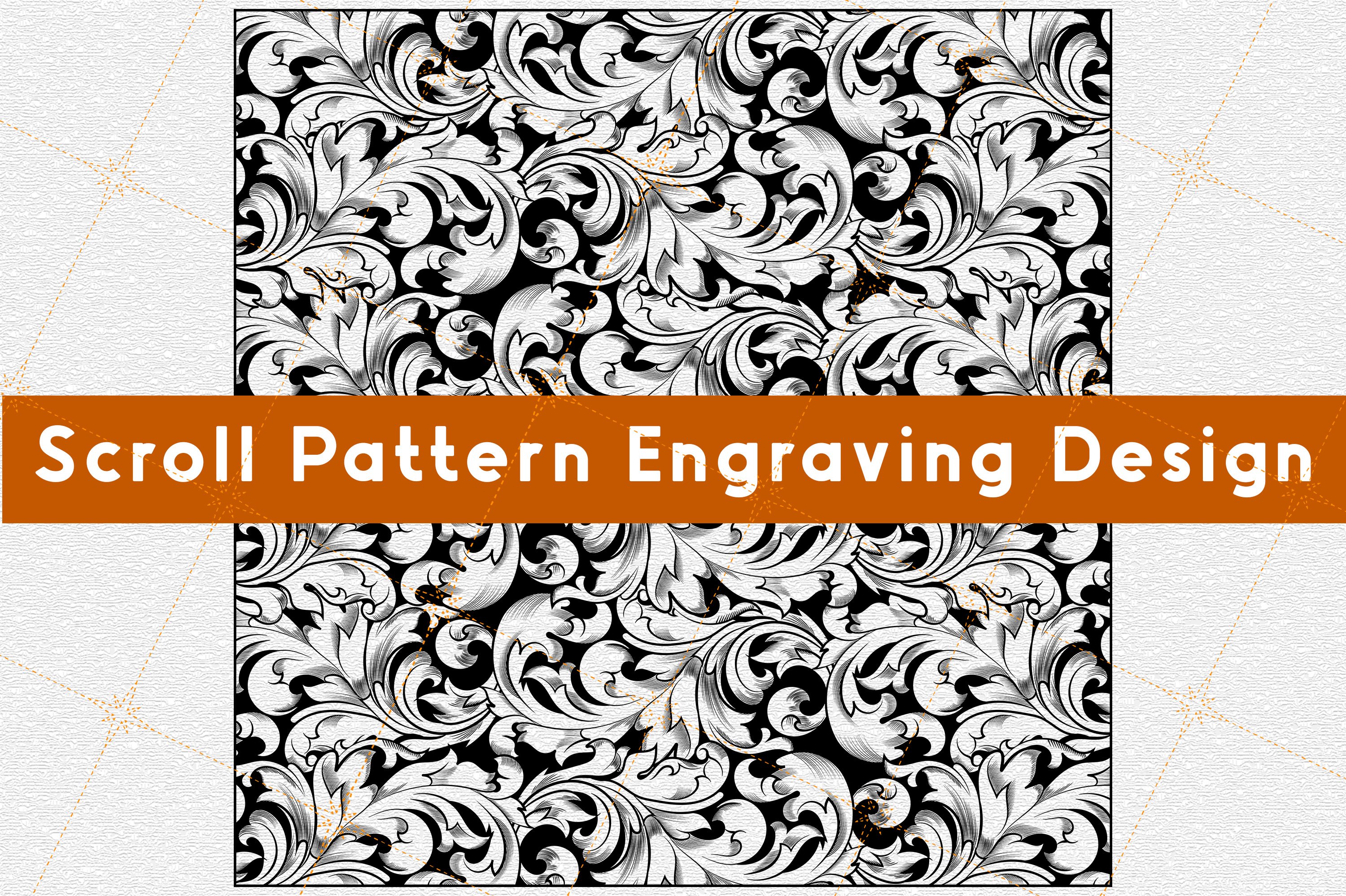 Scroll Work Pattern Firearm Laser Engraving File SVG DXF Ai 2
