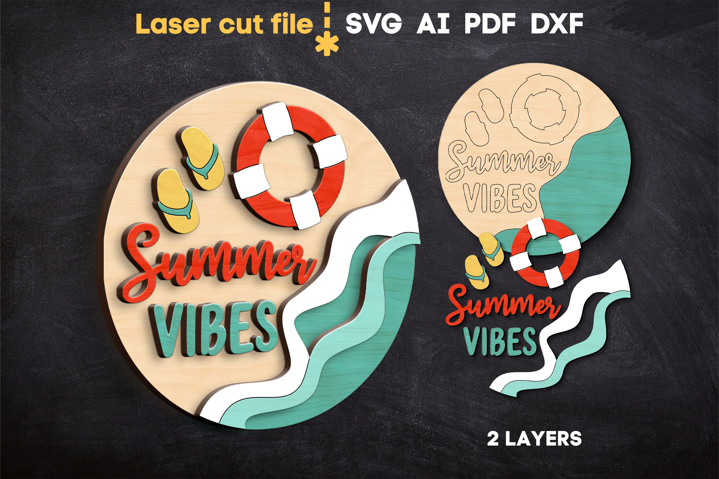 Summer Bundle SVG laser cut files for Glowforge