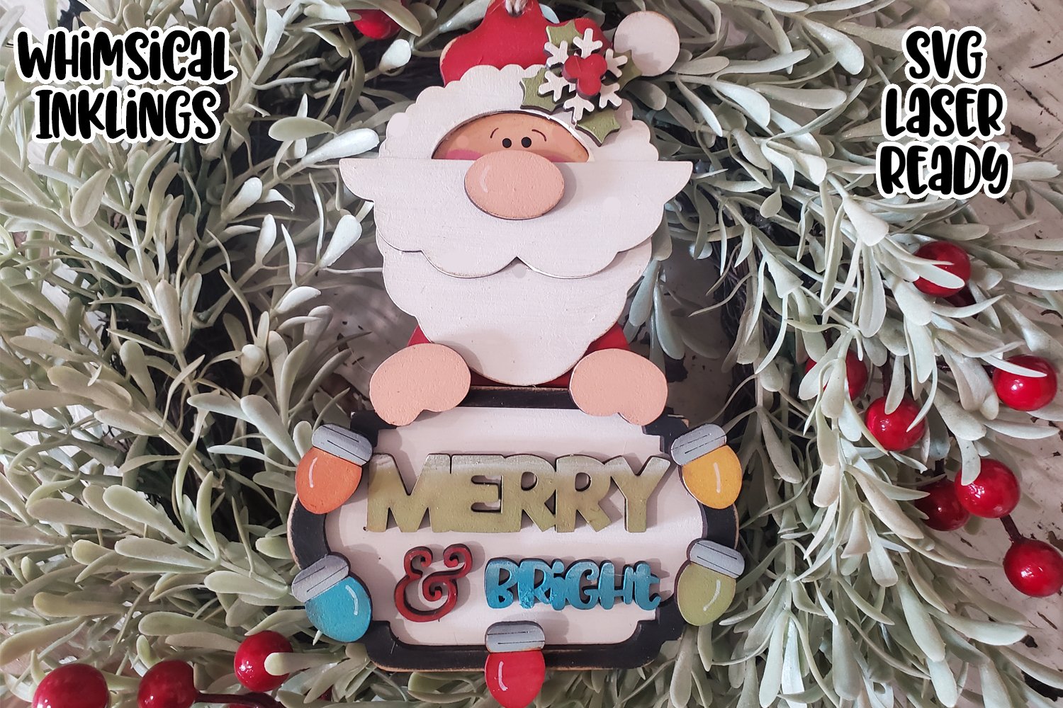 Super Santa Ornament Bundle Laser SVGs 3