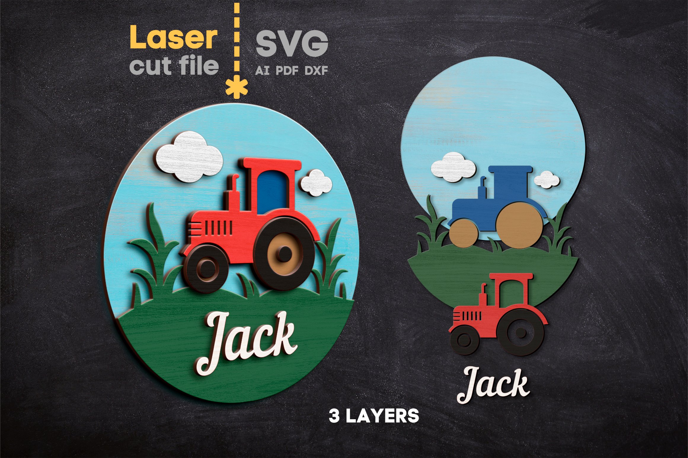 Baby Name Sign Bundle SVG laser cut file for Glowforge 3