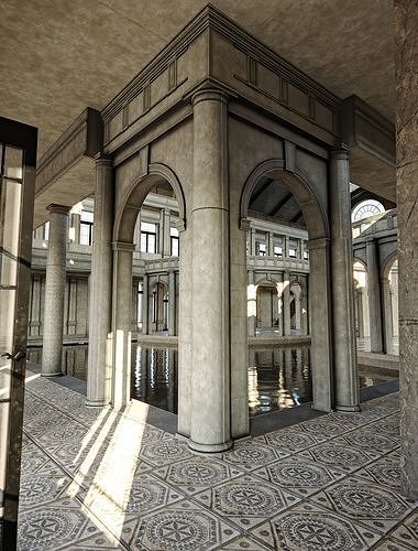 Building  With Interiors 3D model 2