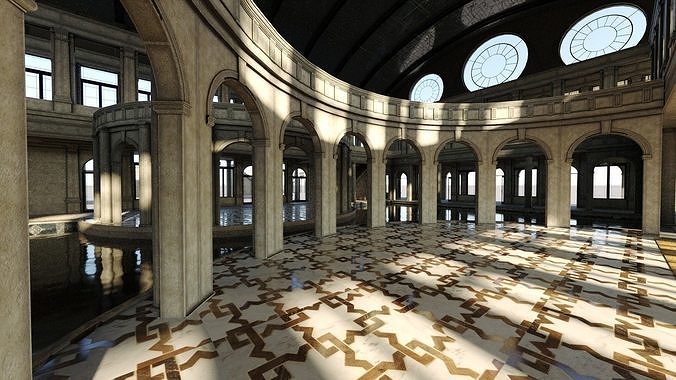 Building  With Interiors 3D model 3