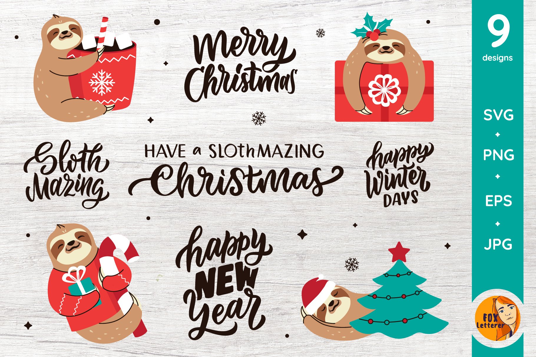 Christmas bundle sublimation, SVG, vector. Clipart, stickers 3