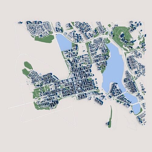 Lulea City Sweden 3D model 3