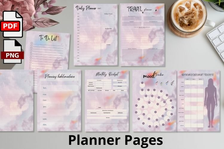 Printable Bullet Journal - Planner Bundle - kdp interiors