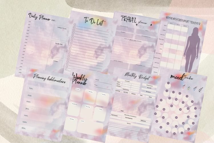 Printable Bullet Journal - Planner Bundle - kdp interiors 2
