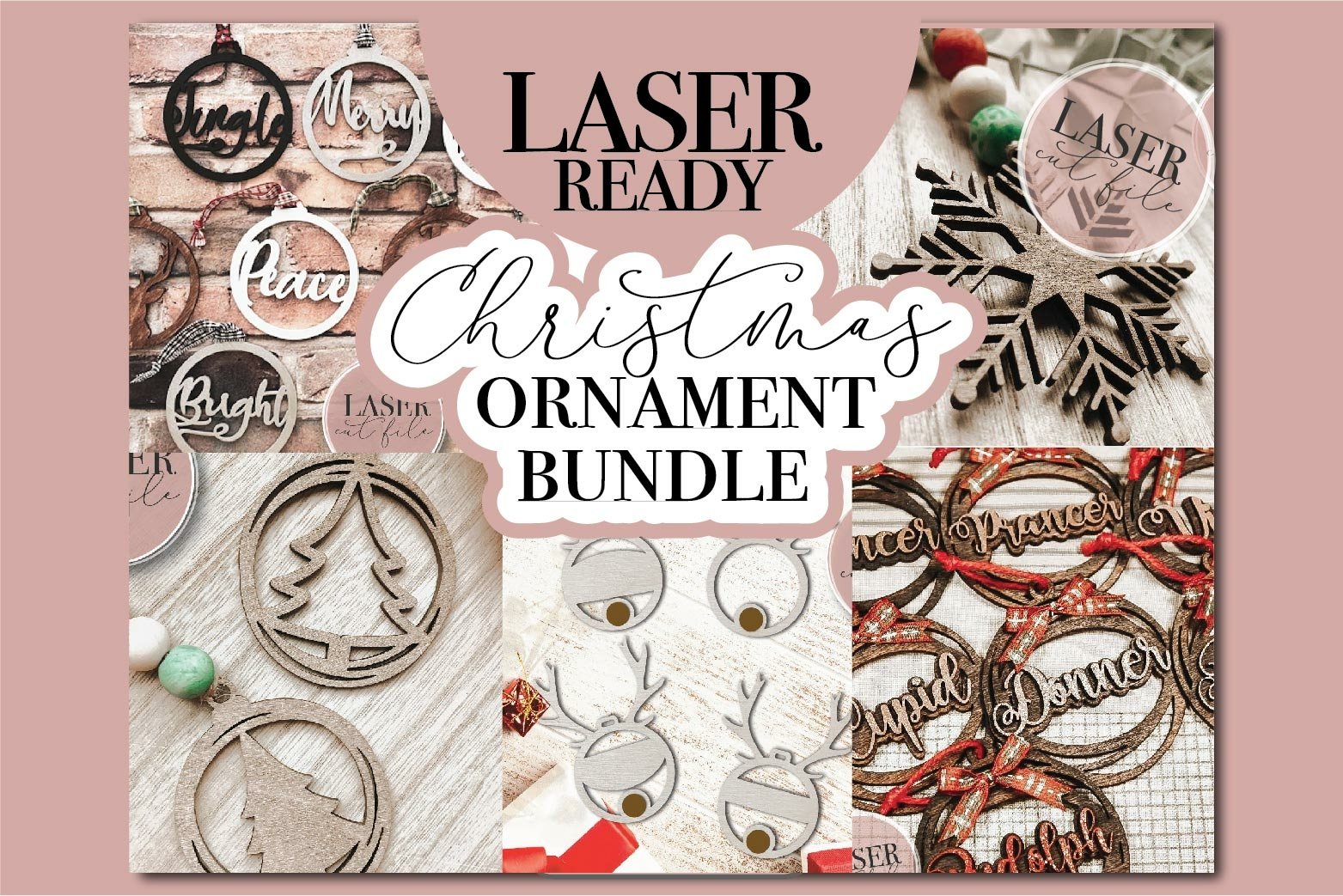 Christmas Ornament Laser SVG Bundle, Christmas Ornaments svg