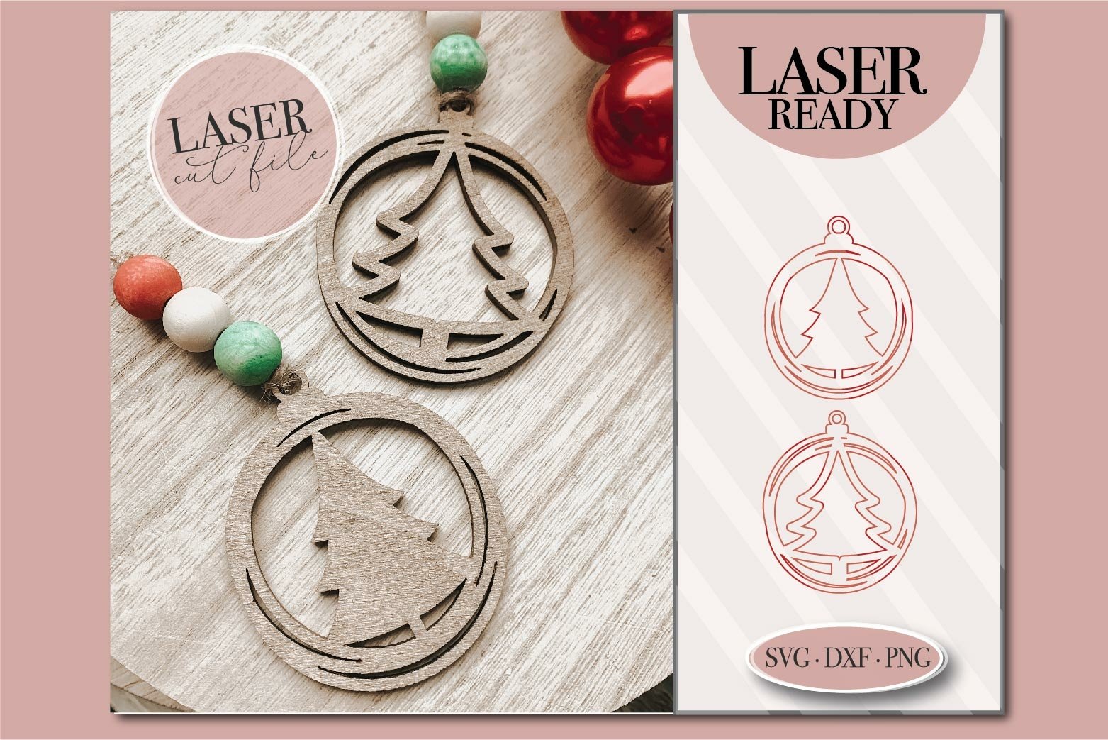 Christmas Ornament Laser SVG Bundle, Christmas Ornaments svg 3