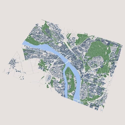 Umea City Sweden 3D model 2