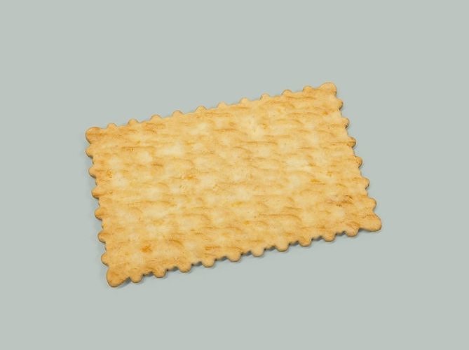 Biscuit cracker 3D model 2