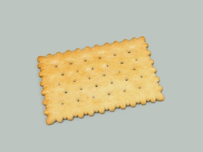 Biscuit cracker 3D model 3