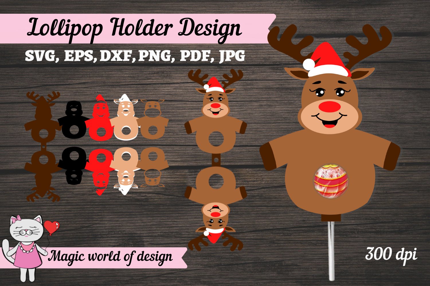 Christmas Lollipop Holder SVG Bundle , Layered paper craft 3