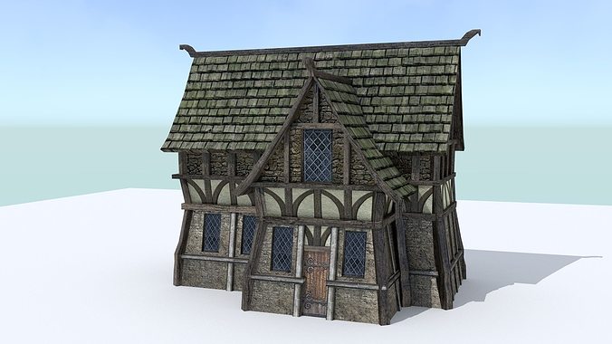 Medieval Village Builder Low-poly 3D model 2