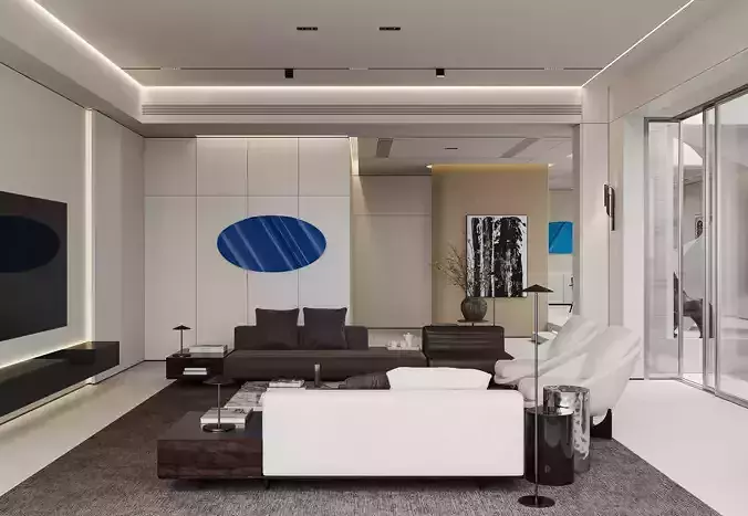 apartment interior scenes 3D model