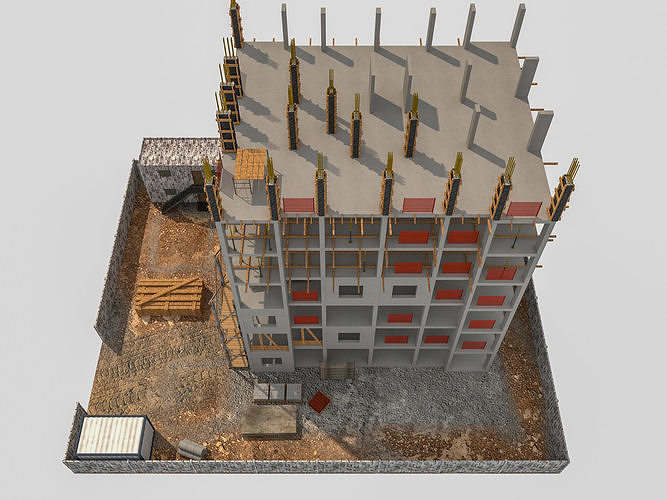Construction Scene 3D model 2