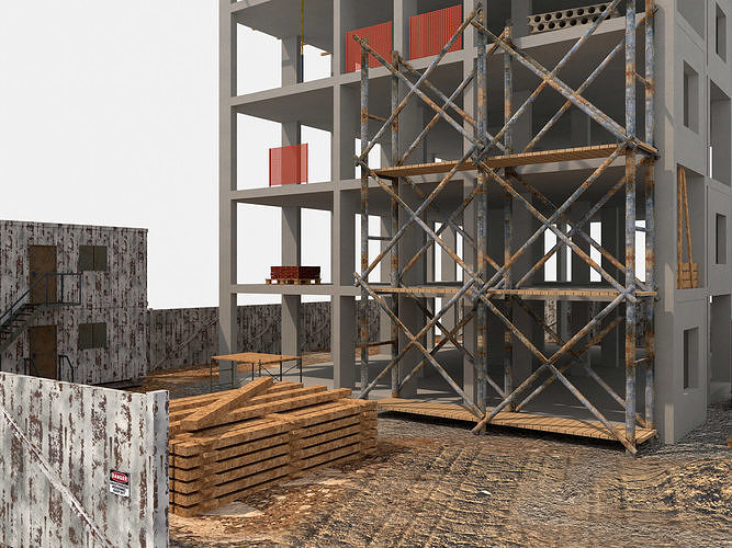 Construction Scene 3D model 3