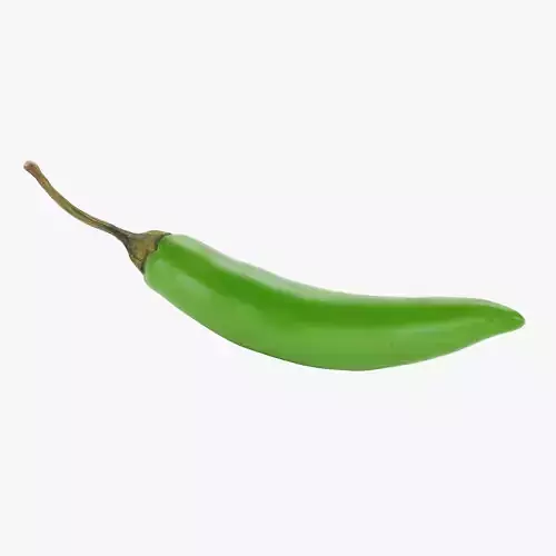 Green Chilli Pepper - Realistic Hot Food Prop 3D model