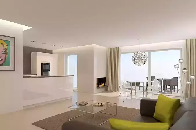 Apartment Lounge Preset 3D model