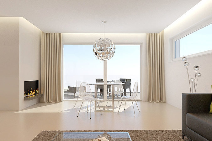 Apartment Lounge Preset 3D model 2