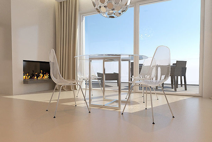 Apartment Lounge Preset 3D model 3