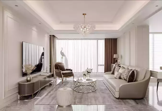 apartment interior scenes 3D model