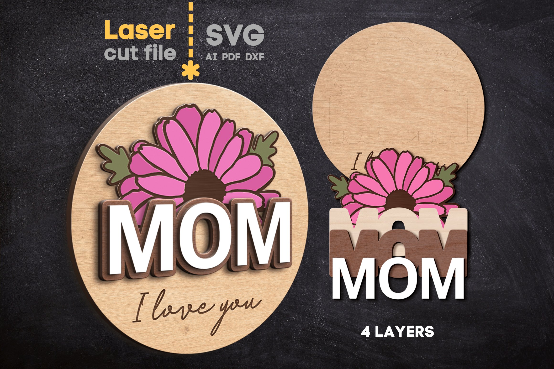 Mothers Day SVG laser cut files for Glowforge 2