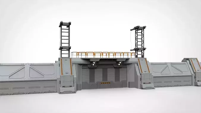 sci-fi Wall 3 3D model 3
