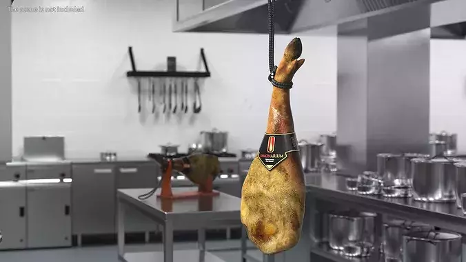 Jamonarium Iberico Ham Leg Whole 3D model 2