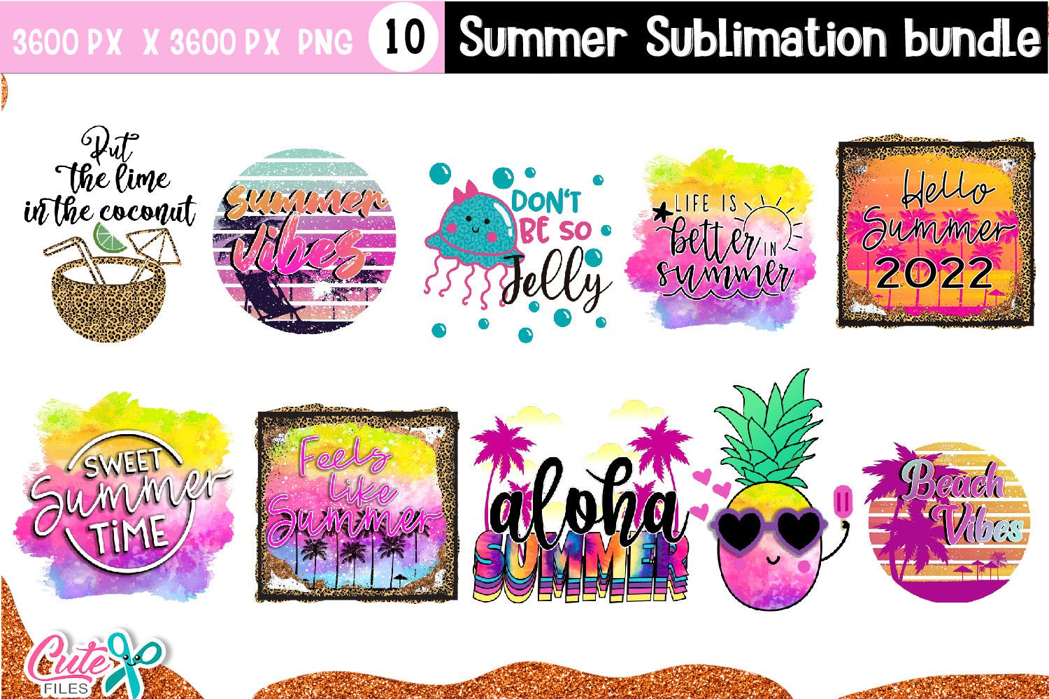 Summer Sublimation Huge Bundle|72 designs 2