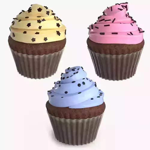 Cupcake Collection 3D Model Pack
