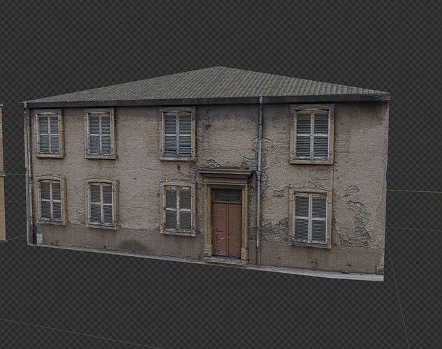 Old Buildings pack of 5 Low-poly 3D model 3