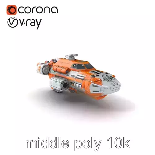 Expeditionary Spacecraft High Endurance Model Pack Low-poly 3D model