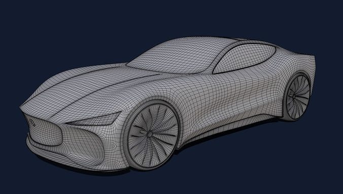 Coupe Car 3D model 2