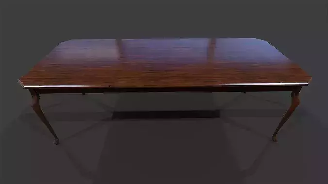 Tables Collection - Low Poly wooden table with circular top 3D Model Pack 2
