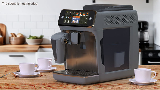 Automatic Espresso Machine Lights On 3D model 2