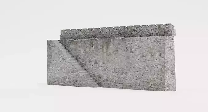 Medieval Wall - Architectural Prop for Modular Building 3D model