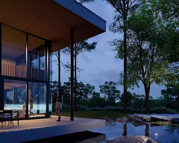 D5 Render Scene Luxury Villa Exterior 3D model 3