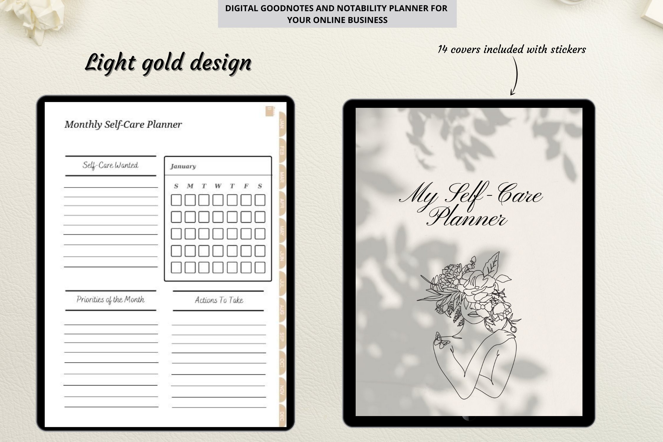 Goodnotes Planner | Digital Monthly Self-Care Planner 3