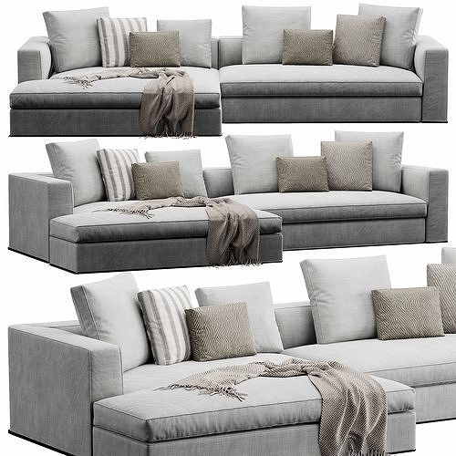 Powell Sofa 3D model 2