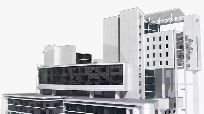 Modern Office Style Building 3D model