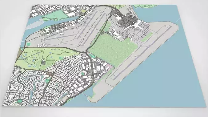 Oakland International Airport California United States 3D model