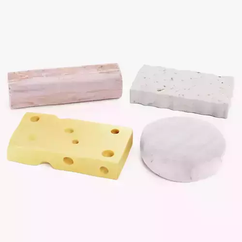 Cheese Set - Dairy Assortment 3D model