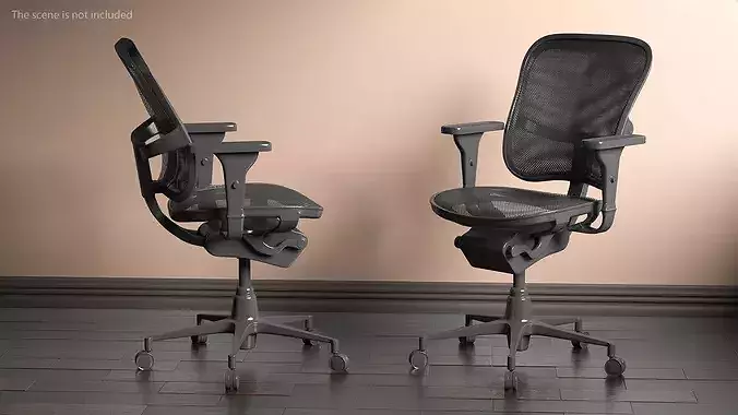 Office Desk Chair 3D model 2