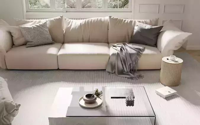 French-style living room 3D model 2