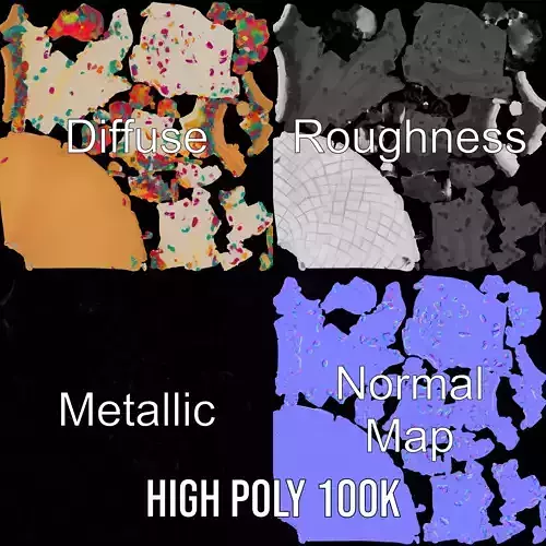 Vanilla Cone Sprinkles model pack Low-poly 3D model 3