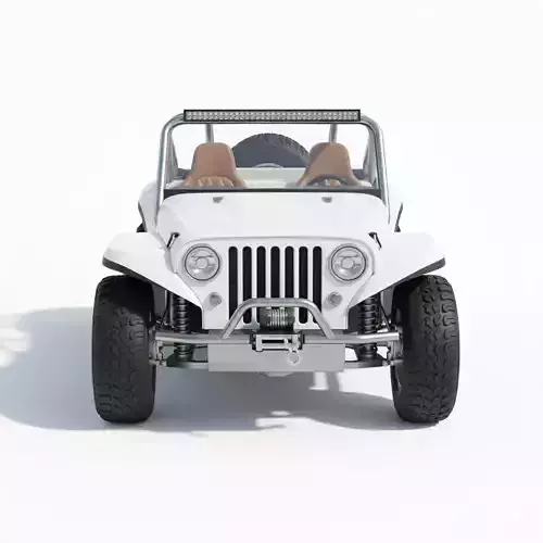 Open Top Off Road Buggy Low-poly 3D model