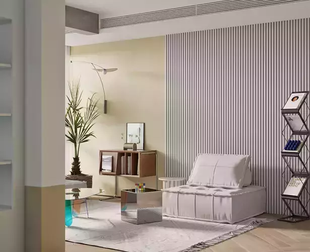 Warm and cozy indoor scene 3D model 2