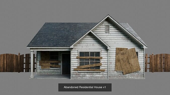 Abandoned Houses 3D Model Pack 2