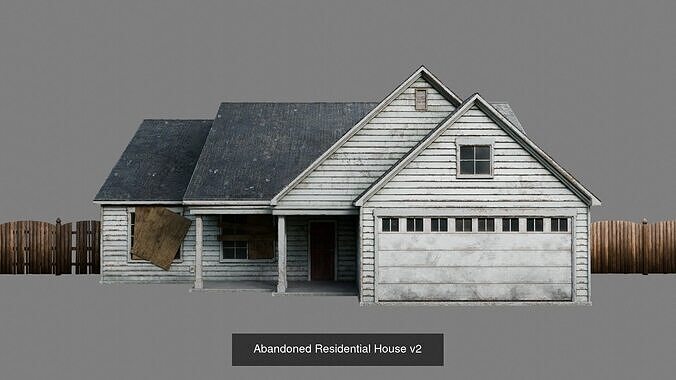 Abandoned Houses 3D Model Pack 3