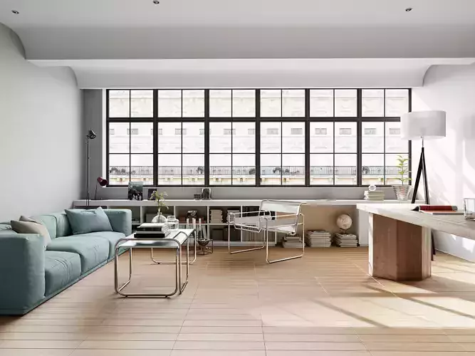 Modern minimalist living room 3D model